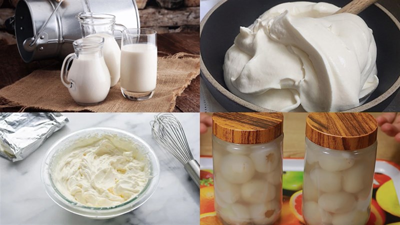 Nguyên liệu món ăn chè khúc bạch phô mai
