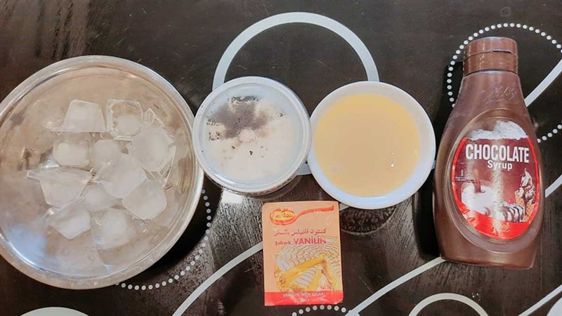 Nguyên liệu món ăn sữa lắc vani