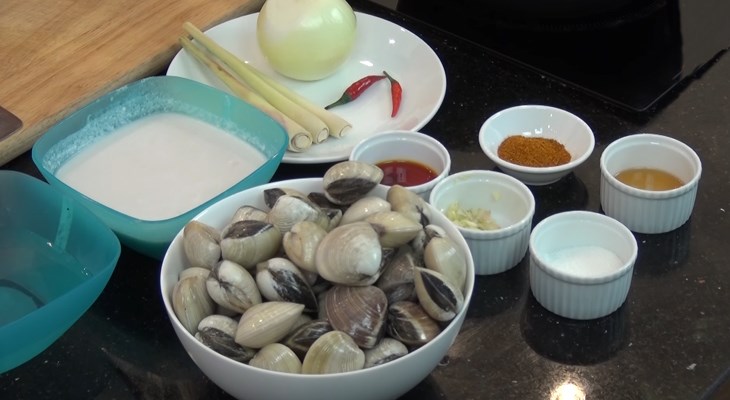 Nguyên liệu món ăn cà ri nghêu