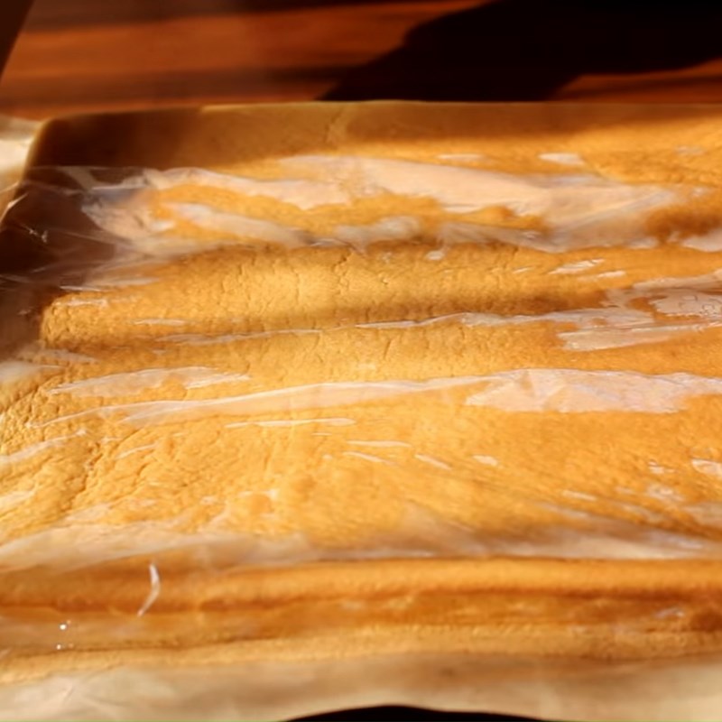 Bước 5 Nướng bánh Bánh chiffon cuộn kem