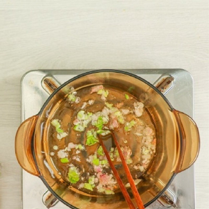 Bước 3 Nấu lẩu Lẩu bạch tuộc nấu nấm