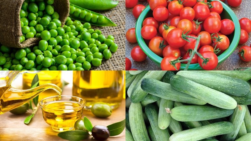 Nguyên liệu món ăn salad đậu hà lan
