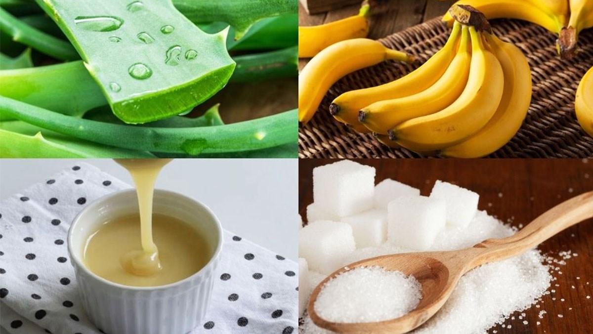 Nguyên liệu món ăn sinh tố nha đam chuối