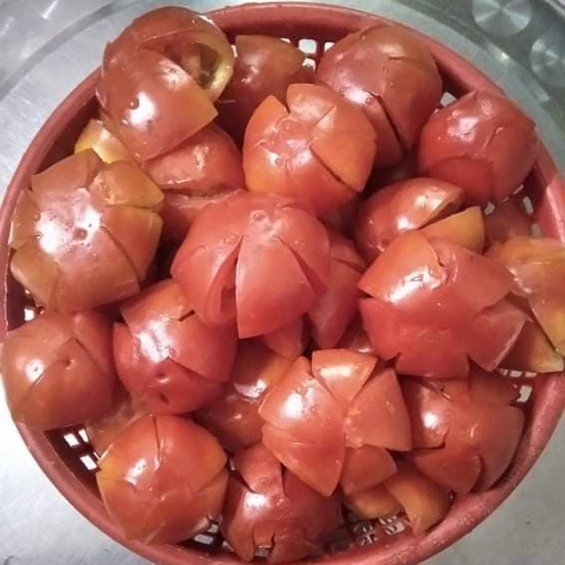 Bước 1 Sơ chế cà chua Mứt cà chua