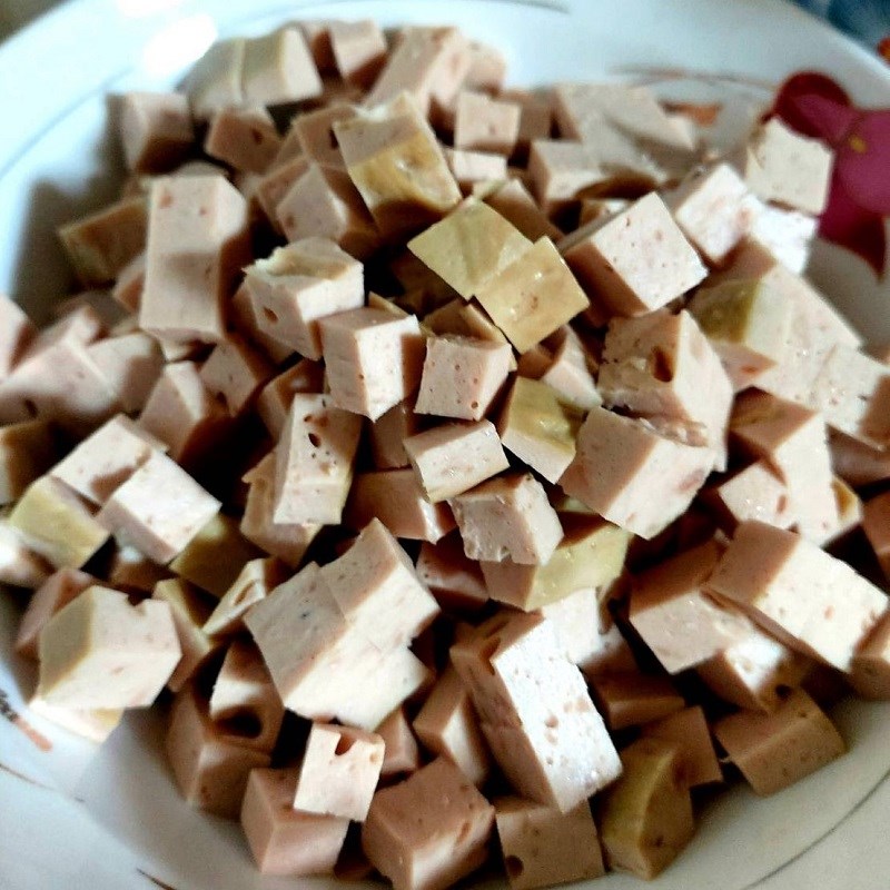 Bước 1 Sơ chế nguyên liệu chín Salad Nga