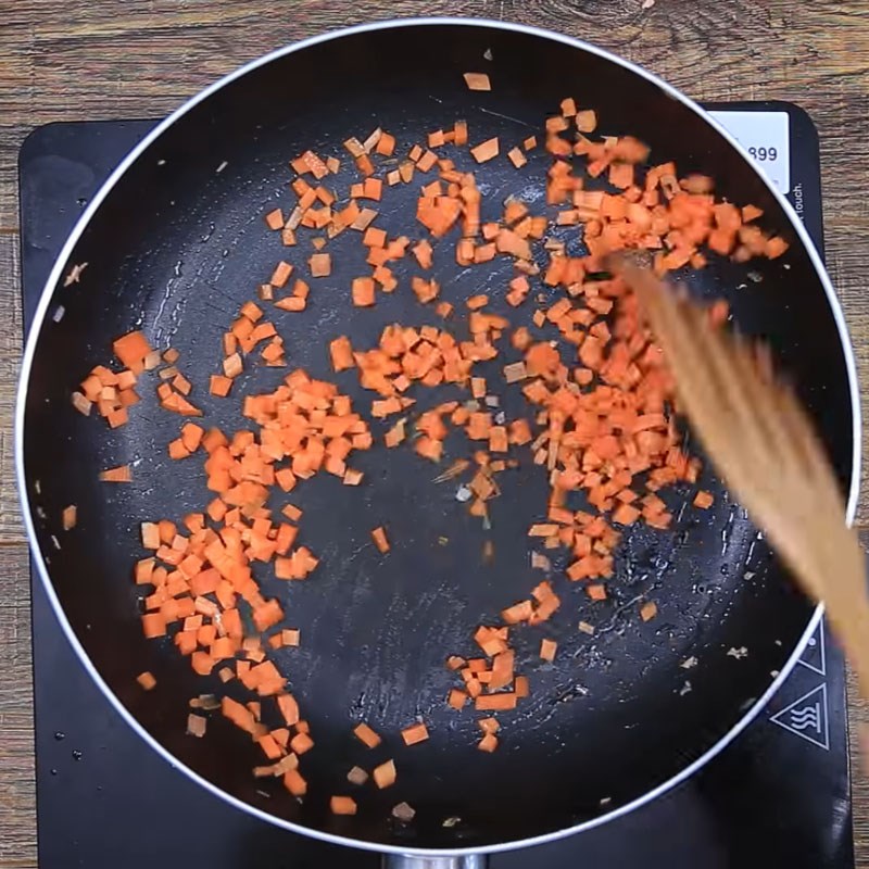 Bước 2 Sơ chế những nguyên liệu khác Cháo cá hồi cà rốt