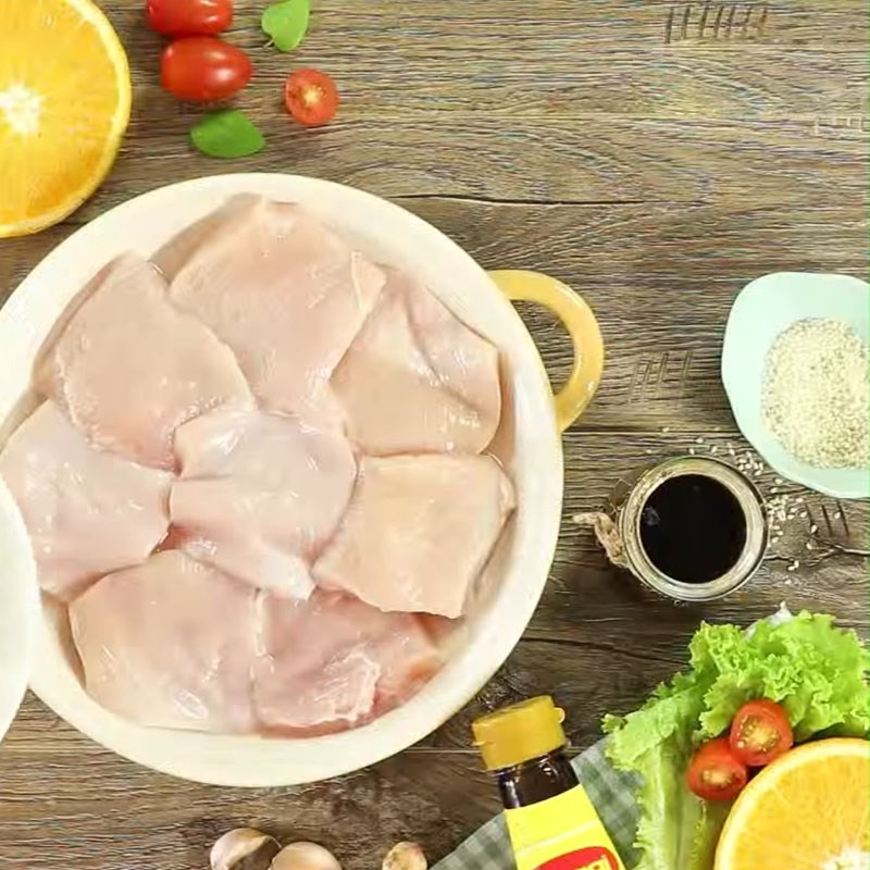 Bước 1 Sơ chế ức gà Ức gà nướng sốt teriyaki