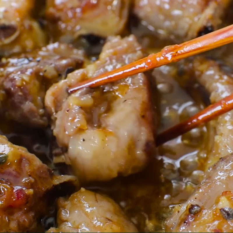 Bước 4 Rim sườn Sườn rim chanh dây