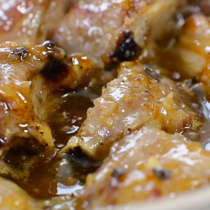 Bước 4 Rim sườn Sườn rim chanh dây