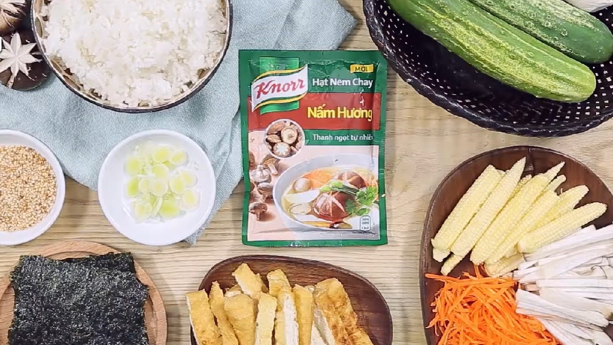 Nguyên liệu món ăn sushi chay