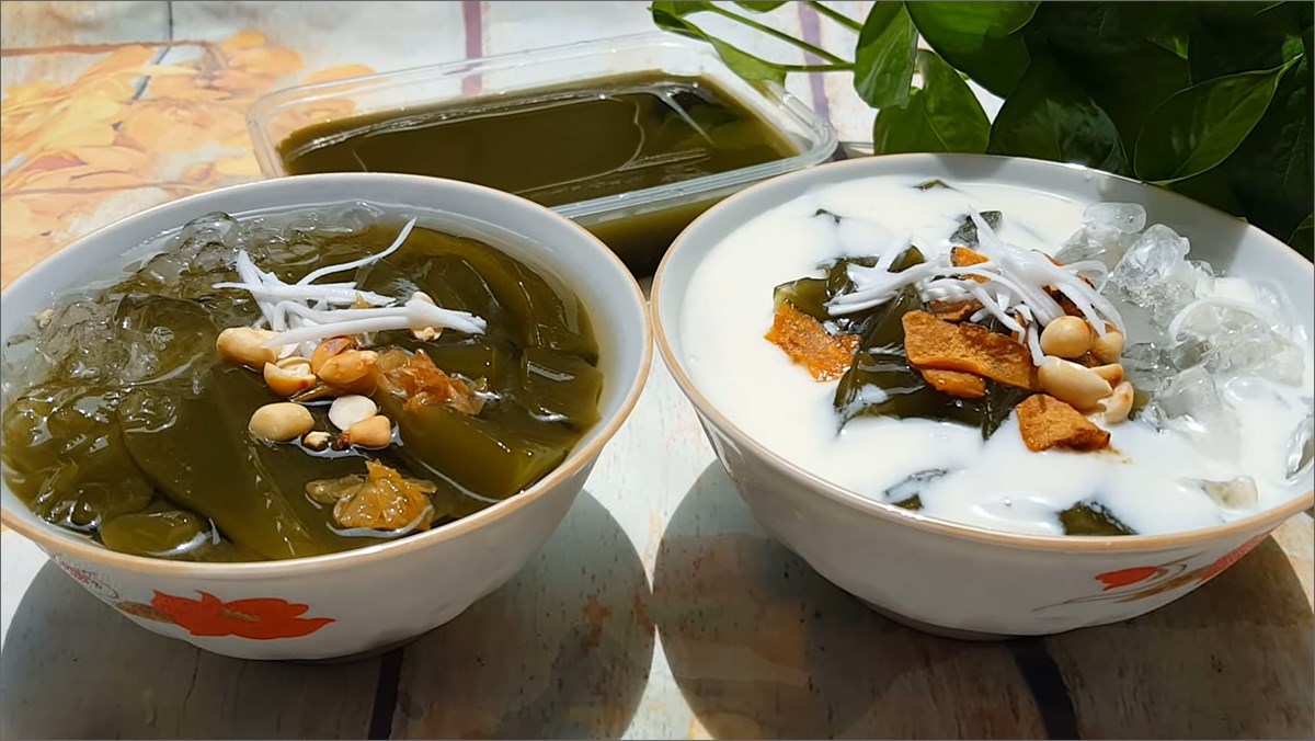 Thạch găng bằng bột lá găng