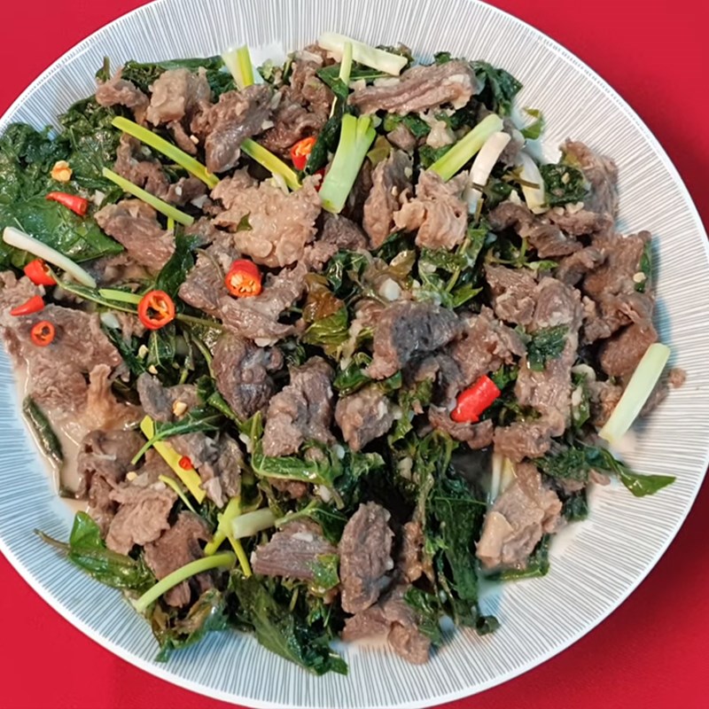 Bước 5 Thành phẩm Thịt trâu xào lá cách nước cốt dừa