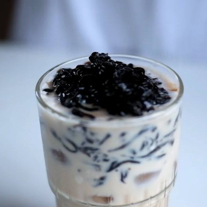 Bước 4 Thành phẩm Trà sữa sương sáo bằng bột béo