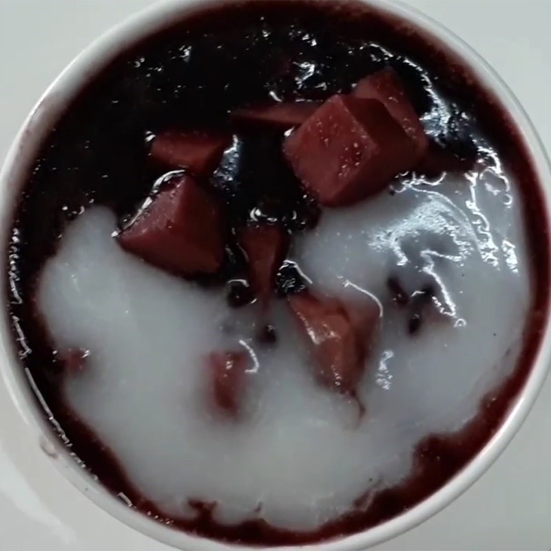 Bước 5 Thành phẩm Chè khoai môn nếp cẩm