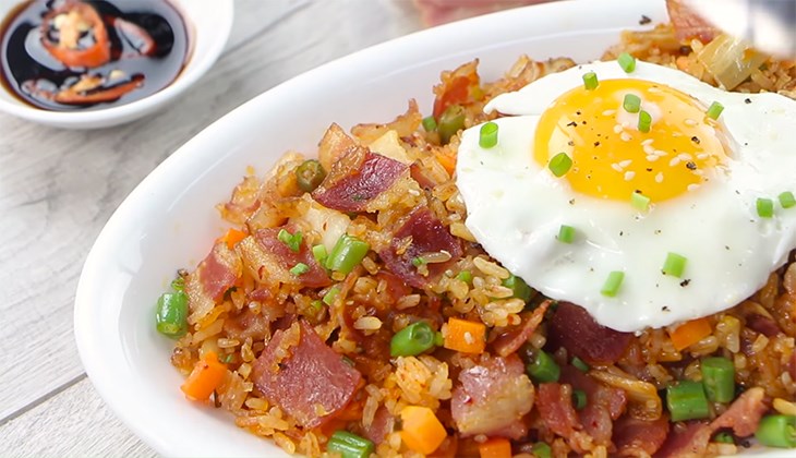 Bước 6 Thành phầm Cơm chiên thịt xông khói