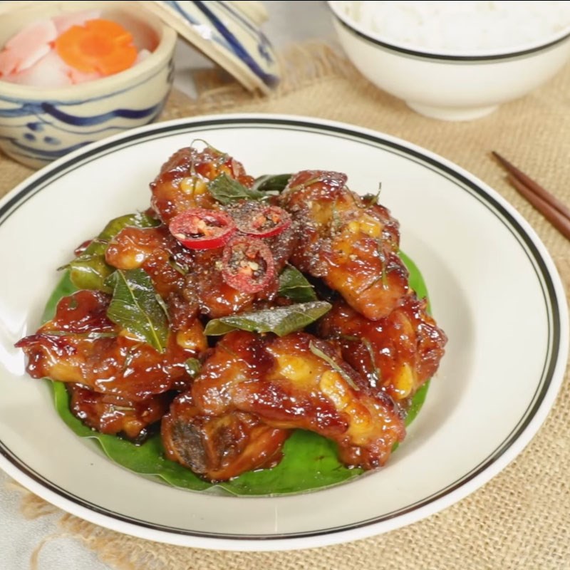 Bước 5 Thành phẩm Sườn rim lá chanh