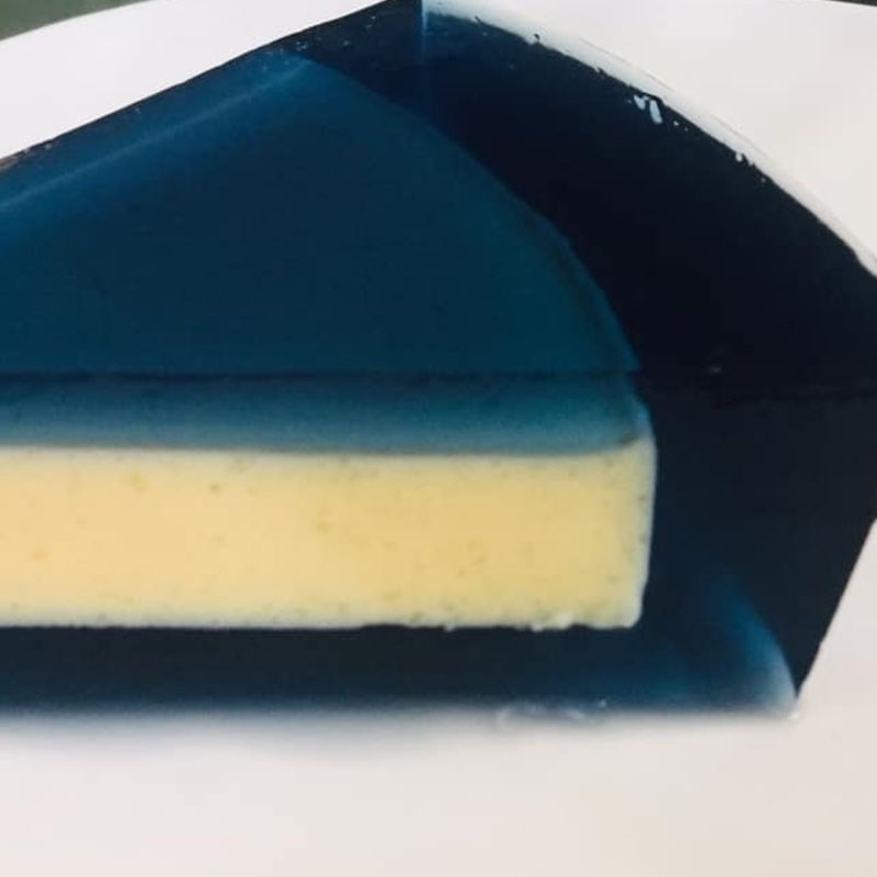 Bước 5 Thành phẩm Rau câu phô mai đậu biếc