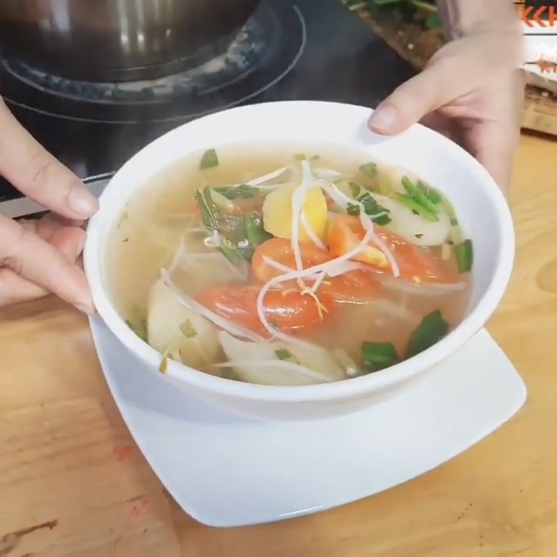 Bước 4 Thành phẩm Canh chua khô cá dứa dọc mùng