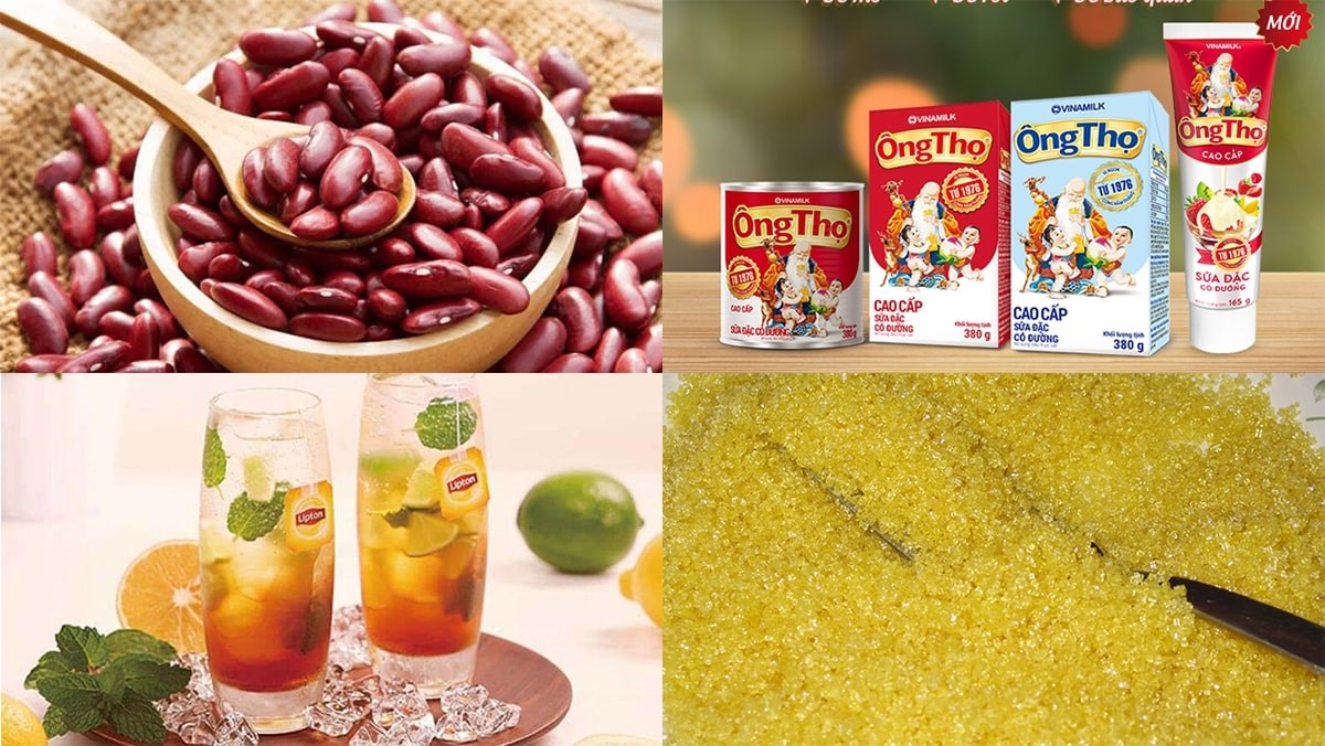 Nguyên liệu món ăn trà sữa đậu đỏ