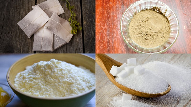 Nguyên liệu món ăn 2 cách làm trà sữa sương sáo