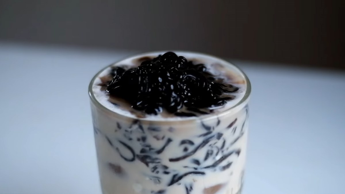 Trà sữa sương sáo bằng bột béo
