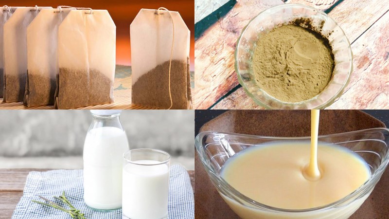 Nguyên liệu món ăn 2 cách làm trà sữa sương sáo