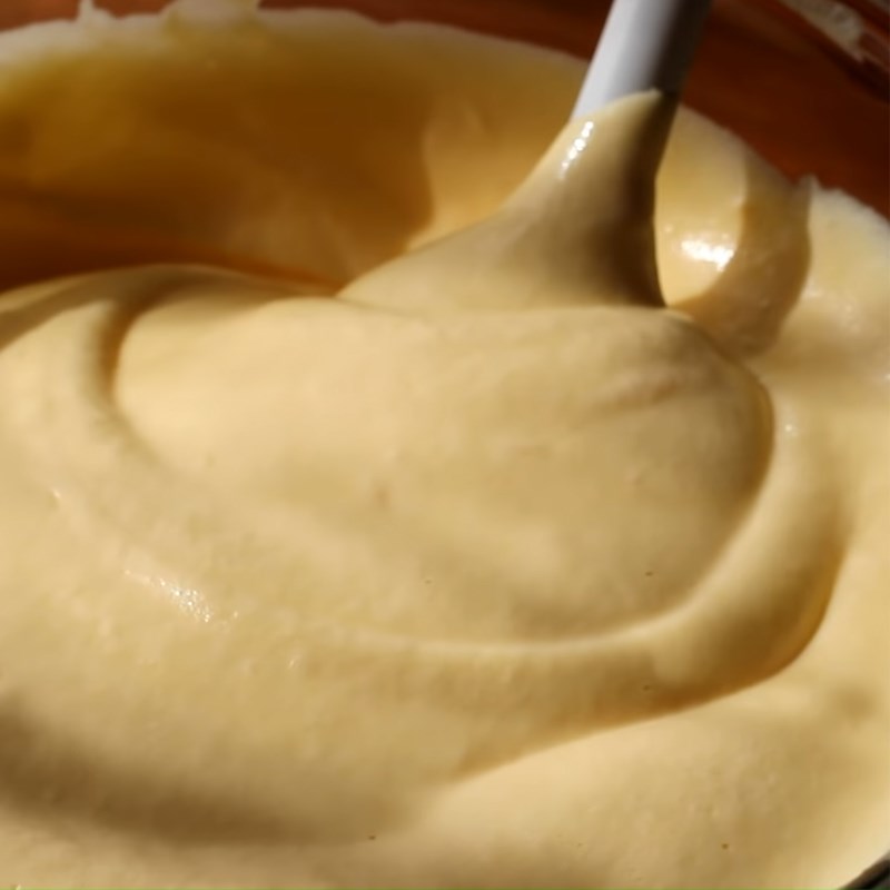 Bước 3 Trộn bột bánh Bánh chiffon cuộn kem