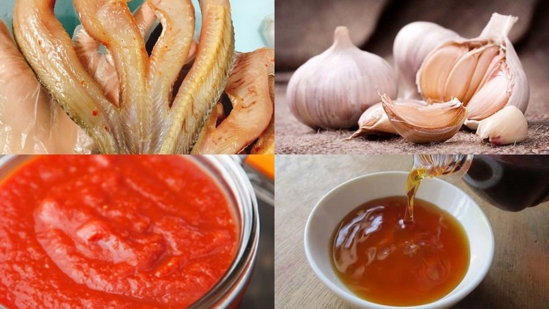 Nguyên liệu món ăn khô cá lóc chiên nước mắm và chiên giấm đường