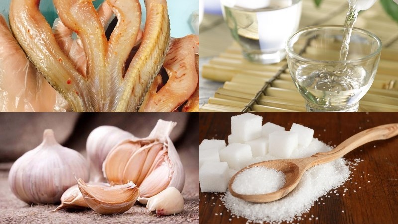 Nguyên liệu món ăn khô cá lóc chiên nước mắm và chiên giấm đường