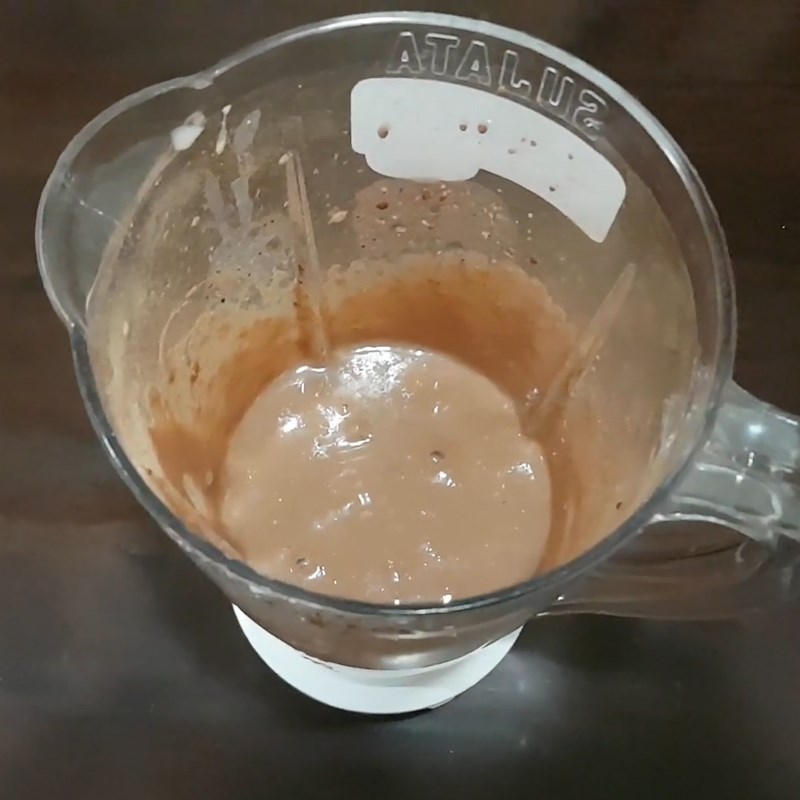 Bước 2 Xay sinh tố Sinh tố chuối ca cao yến mạch hạnh nhân