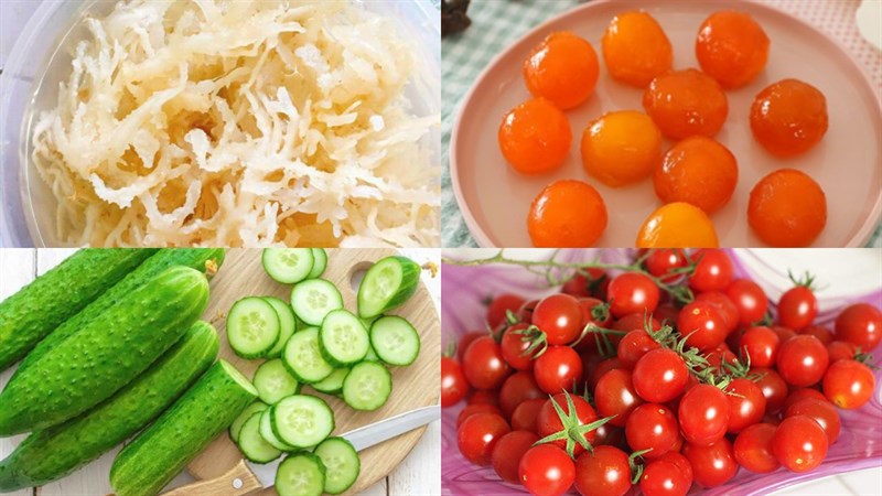 Nguyên liệu món ăn 2 cách làm gỏi rau câu