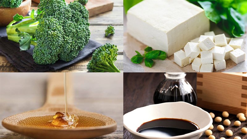 Nguyên liệu món ăn 2 cách làm bông cải xào thịt gà và xào đậu hũ