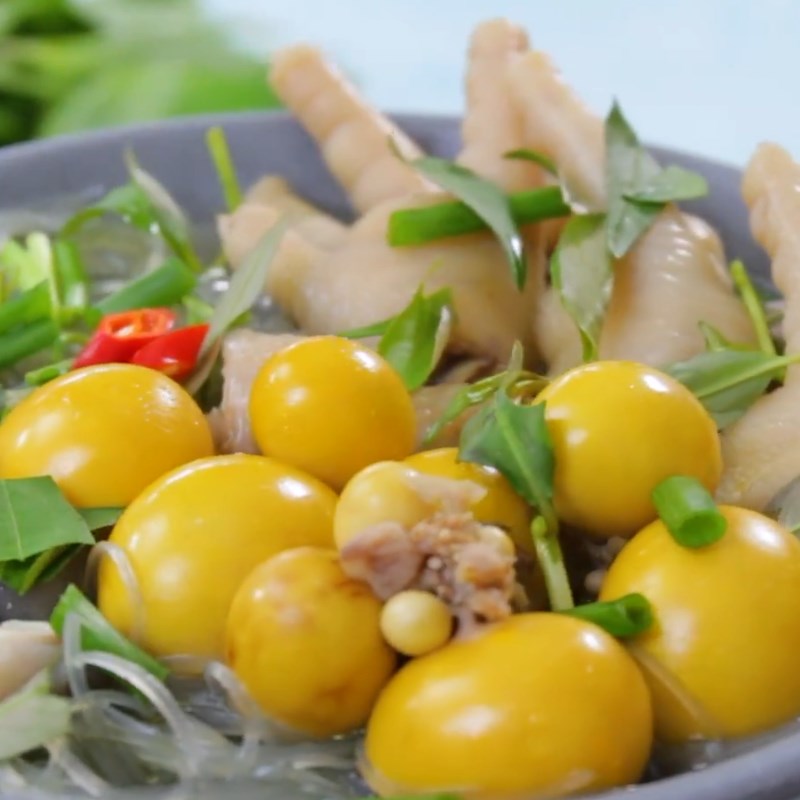 Bước 4 Thành phẩm Miến chân gà trứng non