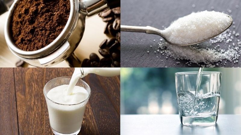 Nguyên liệu món ăn cà phê bọt biển (cà phê dalgona hàn quốc)