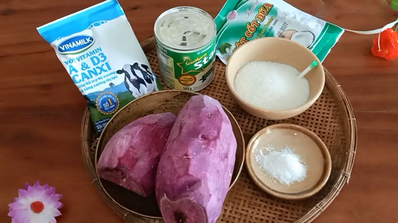 Nguyên liệu món ăn kem khoai lang tím