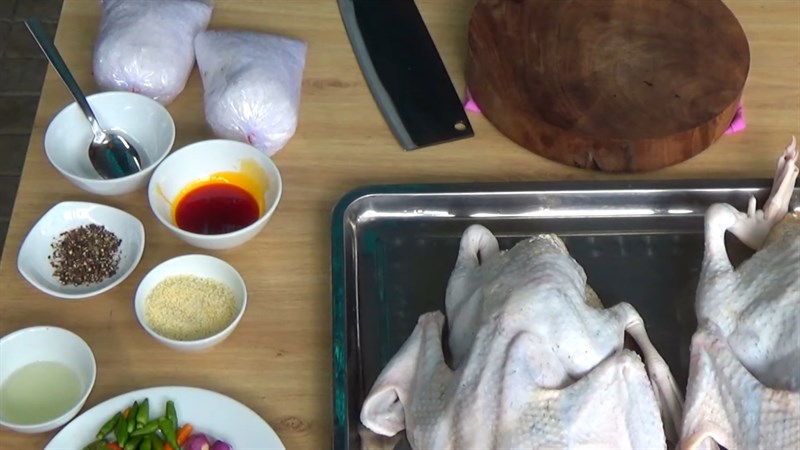 Nguyên liệu món ăn vịt hấp muối
