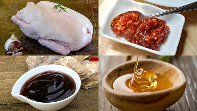 Nguyên liệu món ăn vịt nướng sa tế
