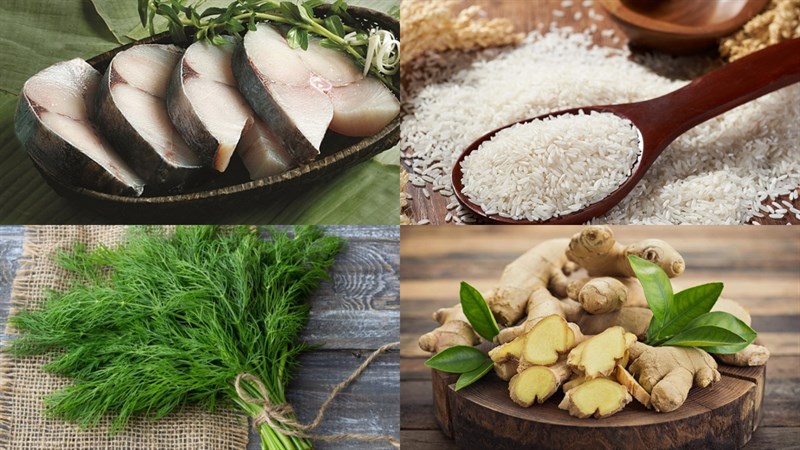 Nguyên liệu món ăn cháo cá bớp