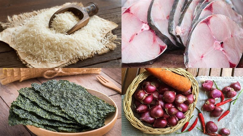 Nguyên liệu món ăn cháo cá bớp