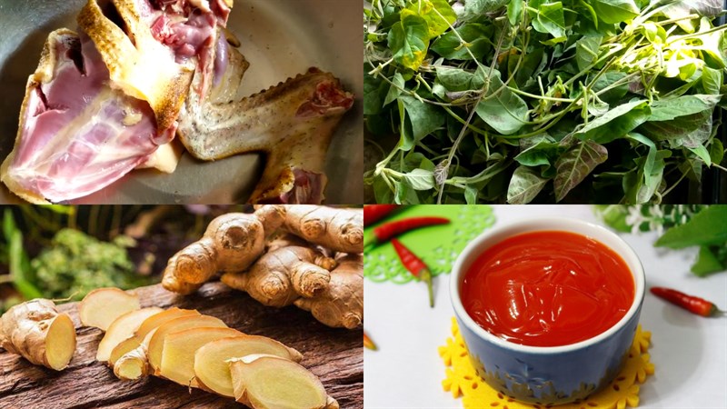 Nguyên liệu món ăn vịt nướng giả cầy, vịt nướng tiêu xanh