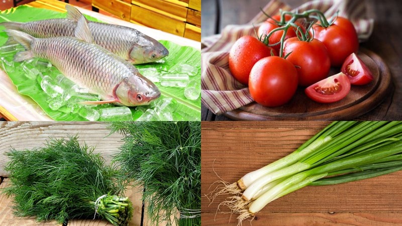 Nguyên liệu món ăn cá trắm hấp bia