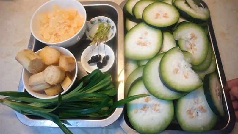 Nguyên liệu món ăn trà sữa bí đao