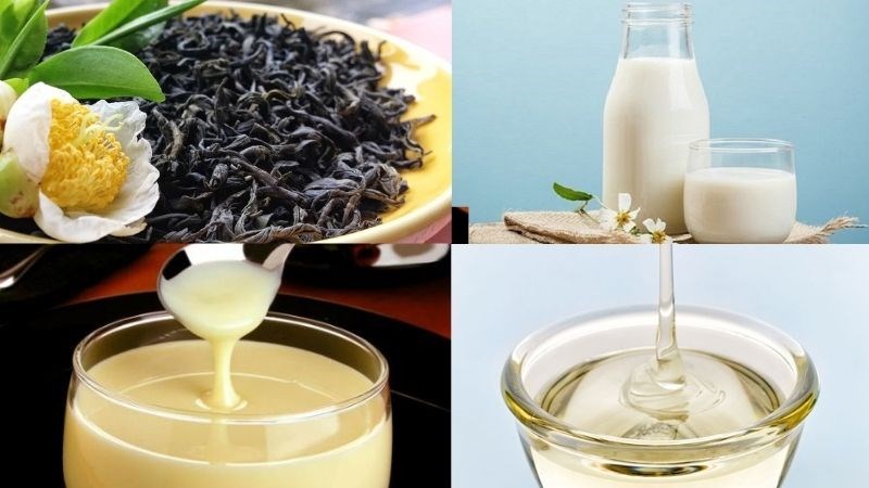 Nguyên liệu món ăn hồng trà sữa