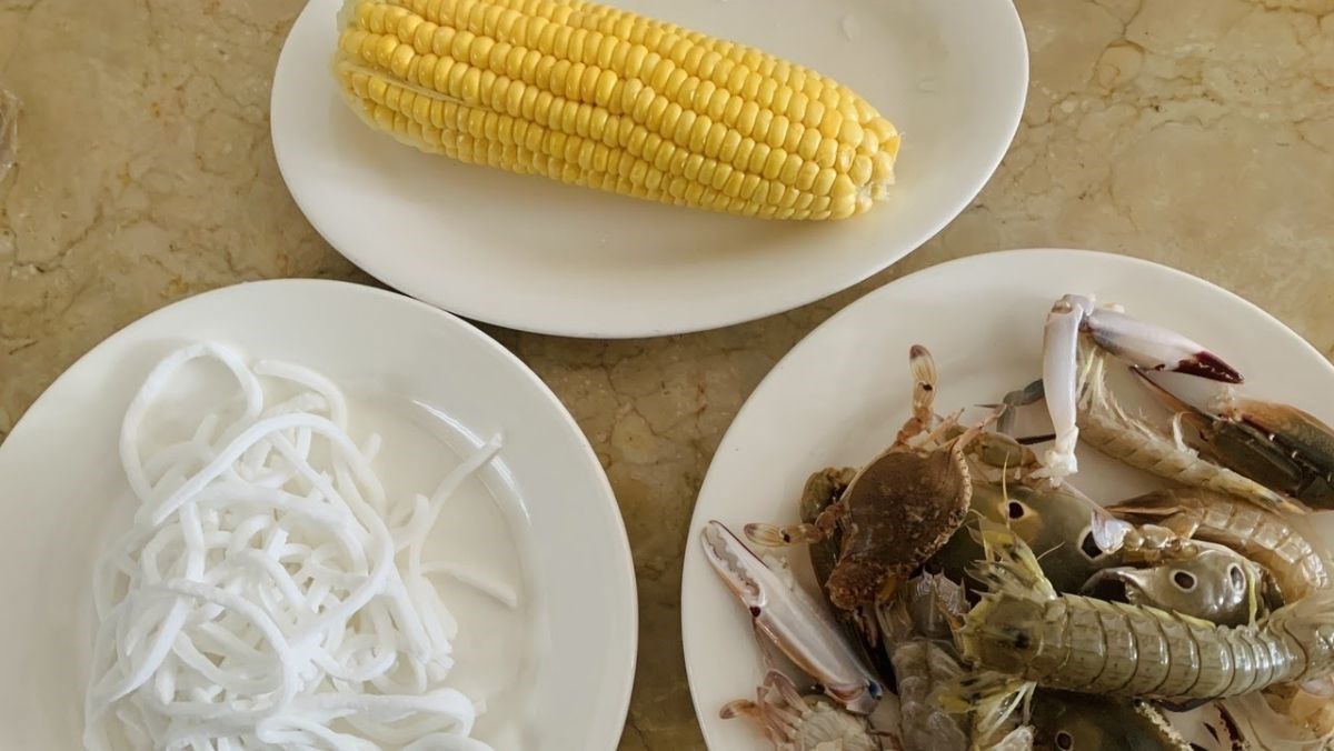 Nguyên liệu món ăn bánh canh hải sản