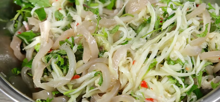 Bước 2 Trộn gỏi Gỏi đu đủ da heo