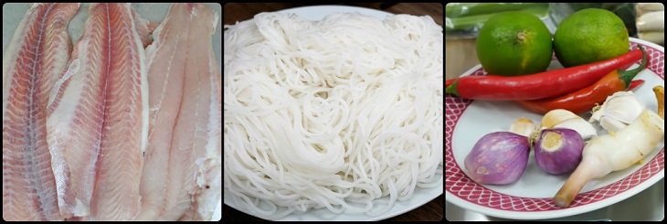 Nguyên liệu món ăn bún cá kiểu lào