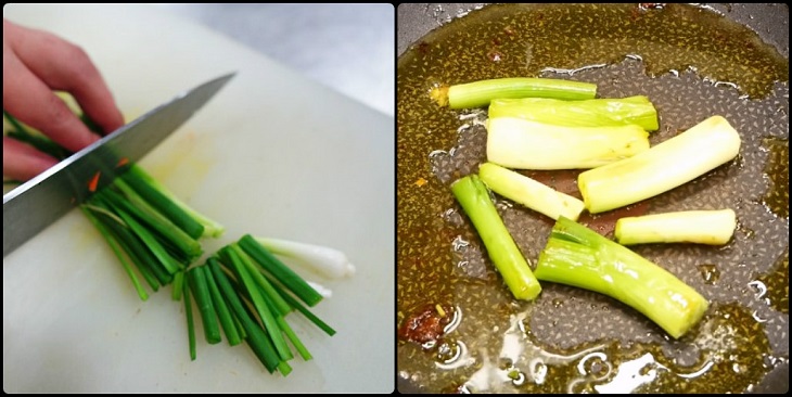 Bước 3 Phi thơm nguyên liệu Bún cá kiểu Lào