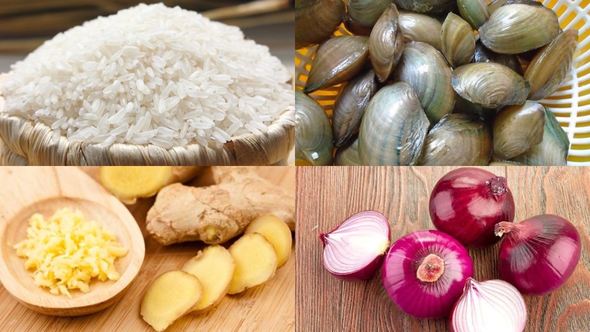 Nguyên liệu món ăn cháo trai