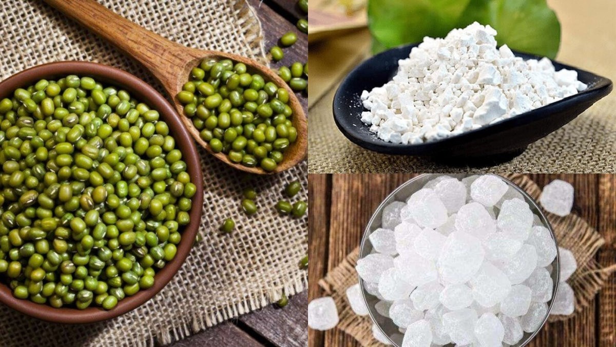 Nguyên liệu món ăn chè đậu xanh hột không bị nát