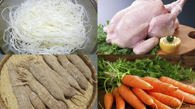 Nguyên liệu món ăn 2 cách nấu hủ tiếu gà